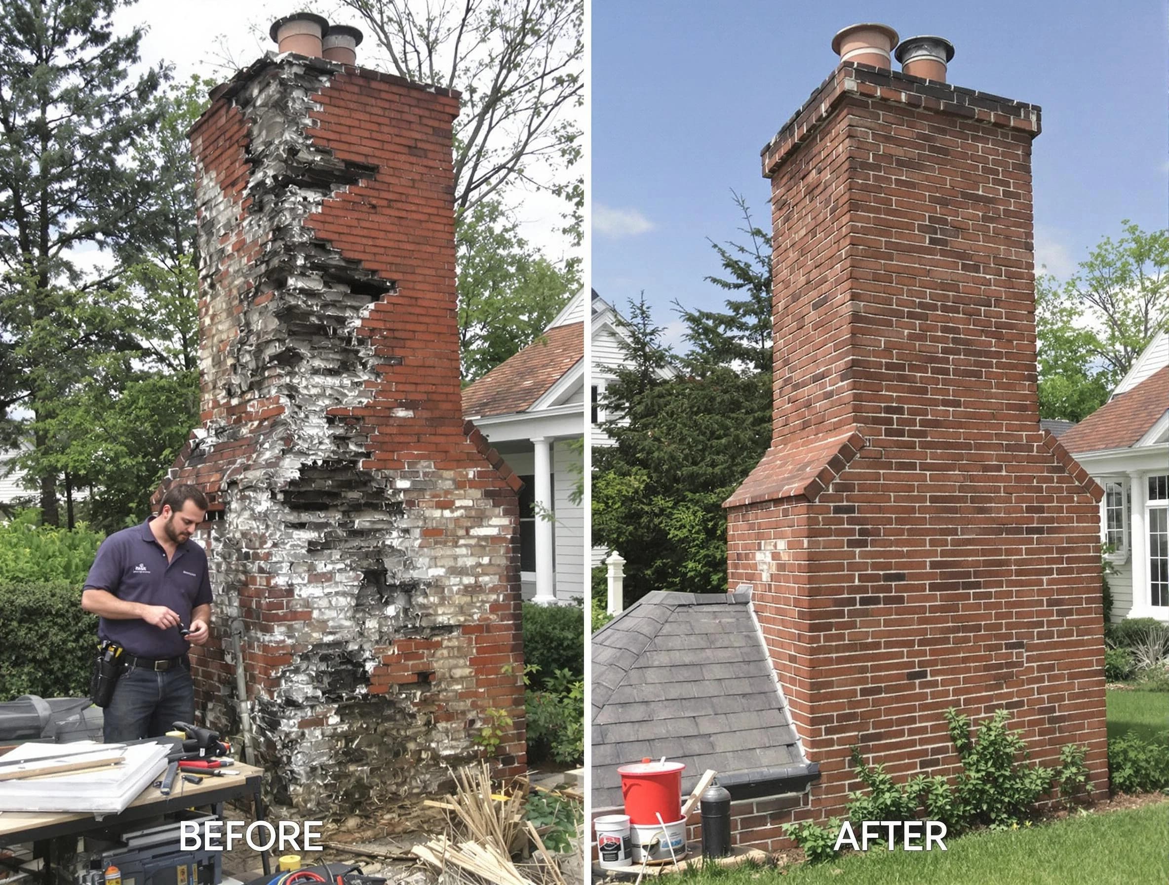 Payson Chimney Sweep performing a full chimney restoration in Payson, UT