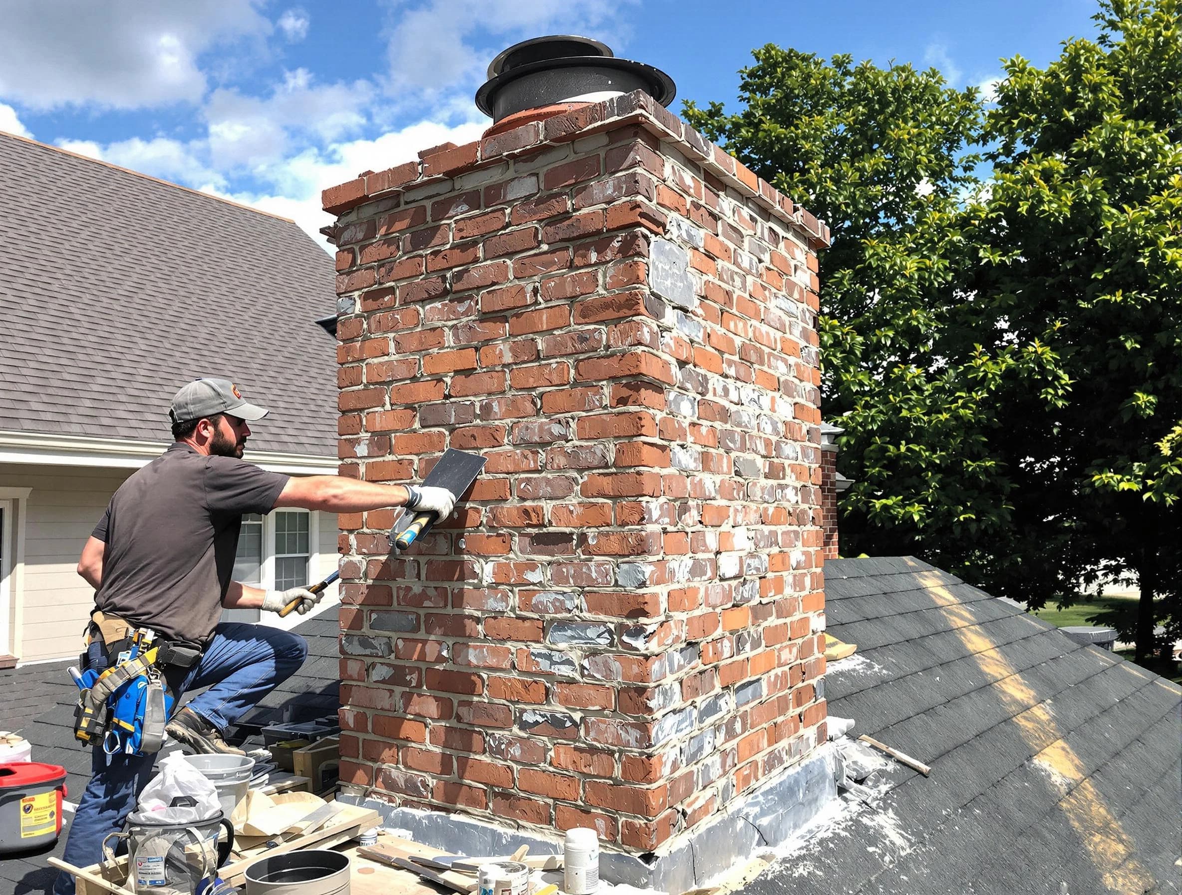 Completed chimney rebuild by Payson Chimney Sweep in Payson, UT