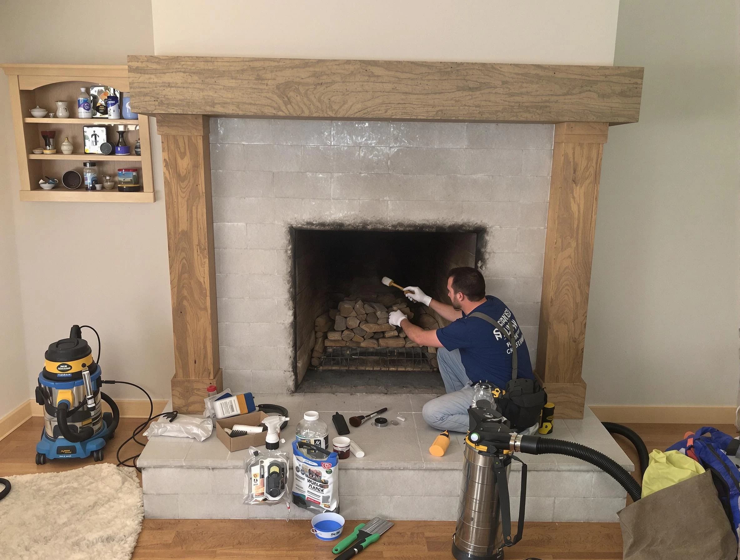 Detailed creosote removal process by Payson Chimney Sweep in Payson, UT