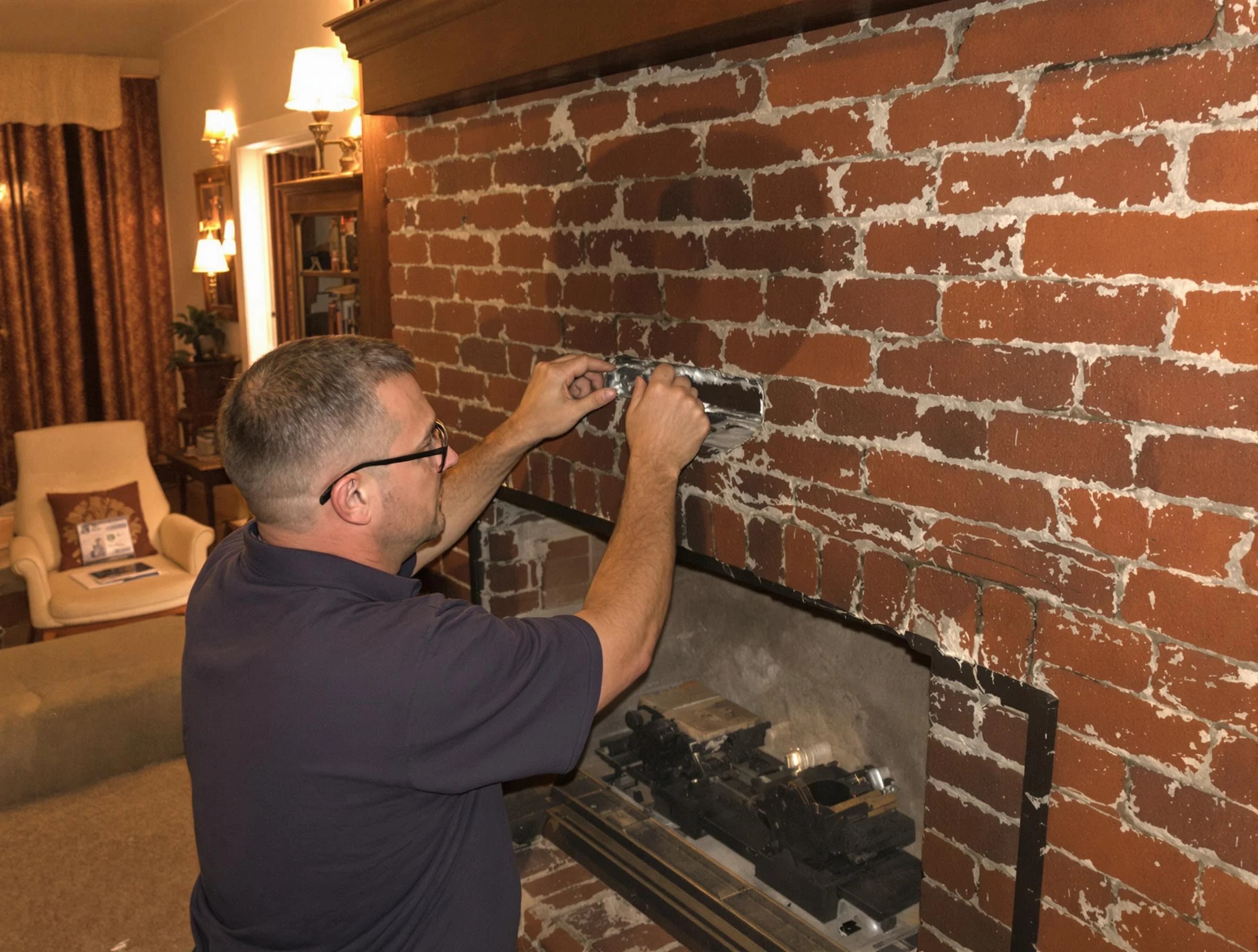 Payson Chimney Sweep expert fixing a fireplace in Payson, UT