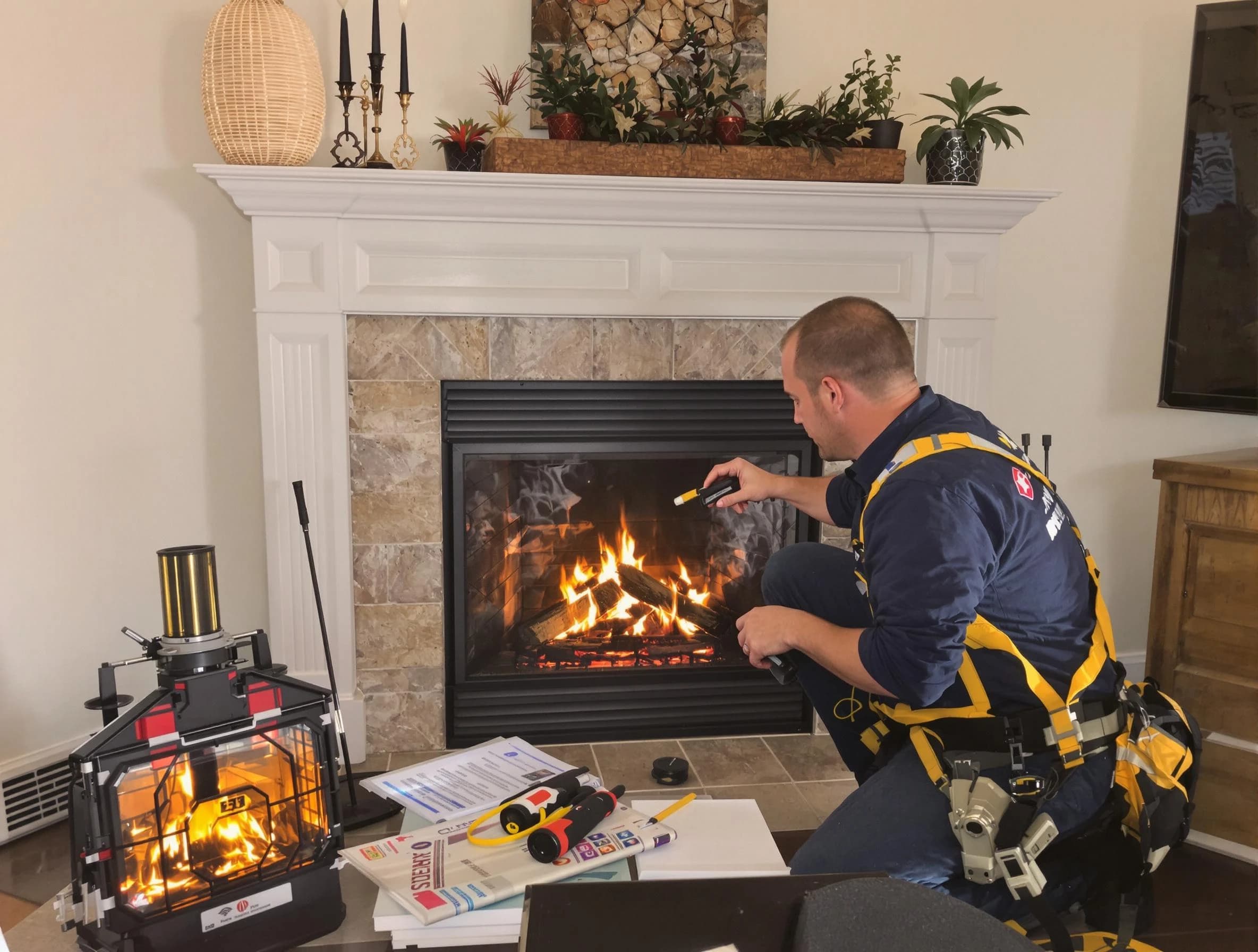 Safety-focused fireplace inspection by Payson Chimney Sweep in Payson, UT