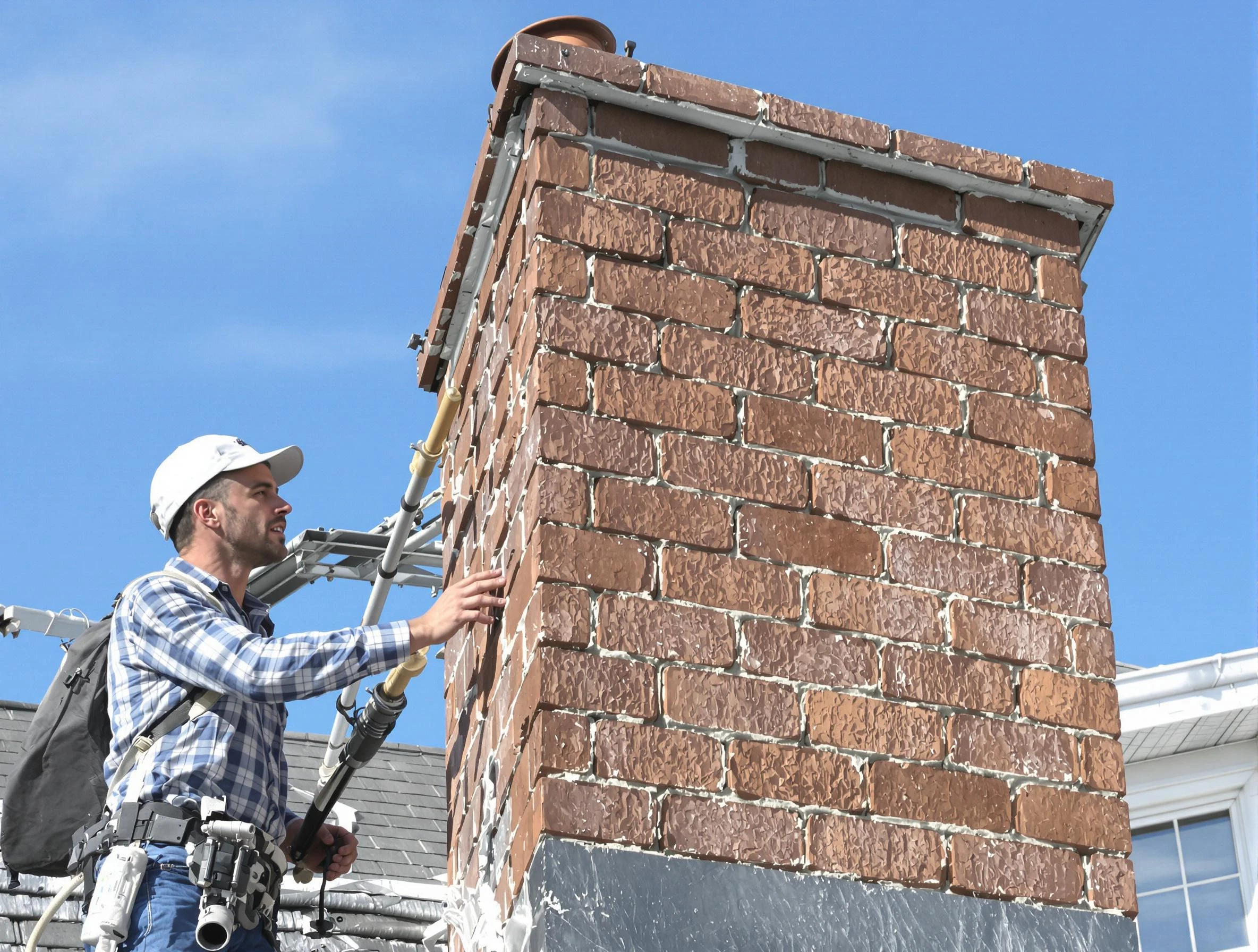 Brickwork for a chimney rebuild by Payson Chimney Sweep in Payson, UT