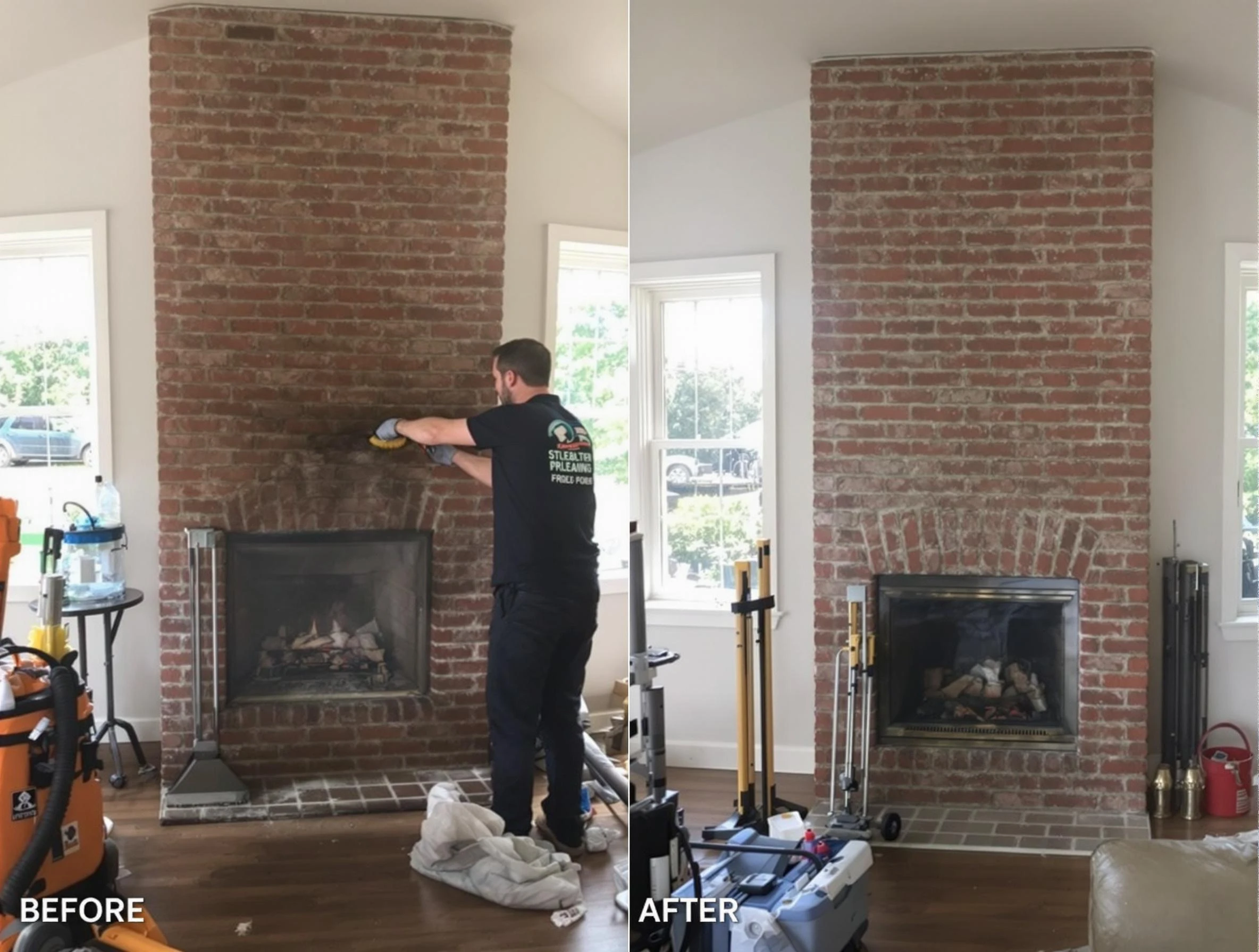 Finished chimney sweeping service by Payson Chimney Sweep in Payson, UT