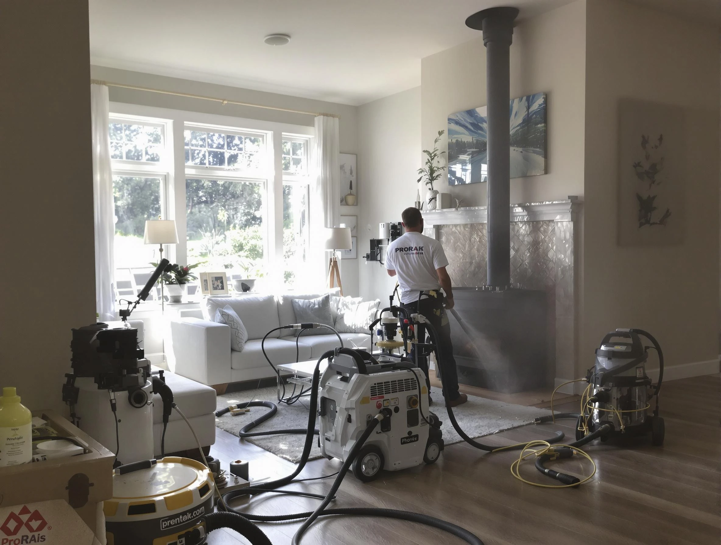Soot removal service by Payson Chimney Sweep for a fireplace in Payson, UT